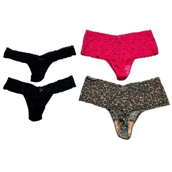 Lot of Four Ladies Hanky Panky Lace Thongs All One Size - Picture 13 of 13